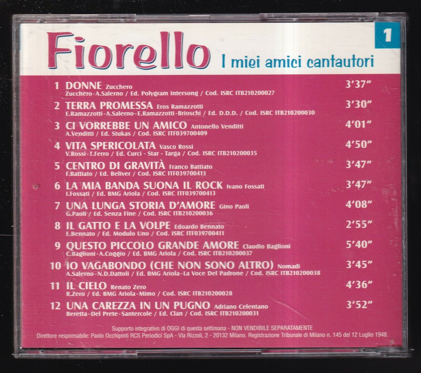 EBOND Fiorello - I Miei Amici Cantautori Editoriale CD CD029040