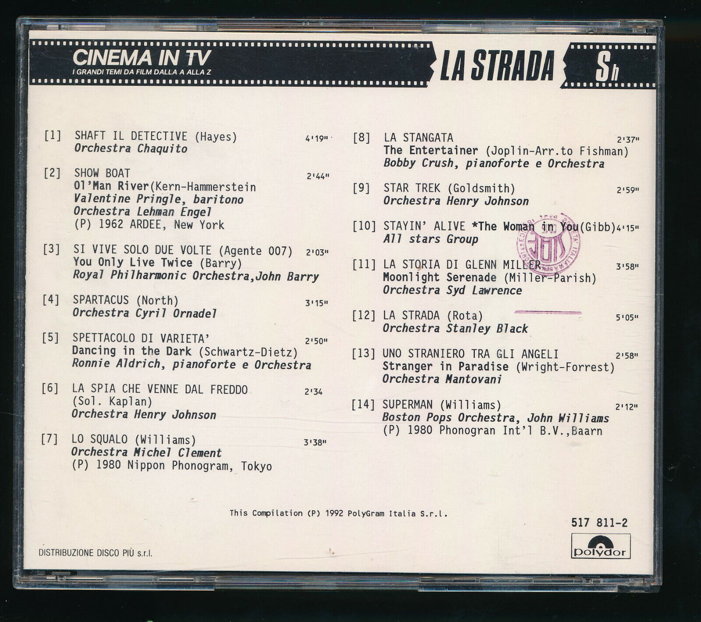 EBOND Cinema In Tv Vol. 13 La Strada CD CD029824