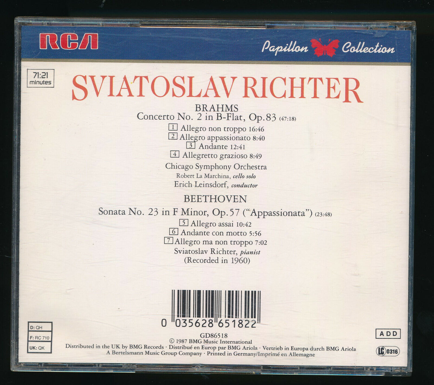 EBOND Sviatoslav Richter - Piano Concerto No.2 CD CD029426
