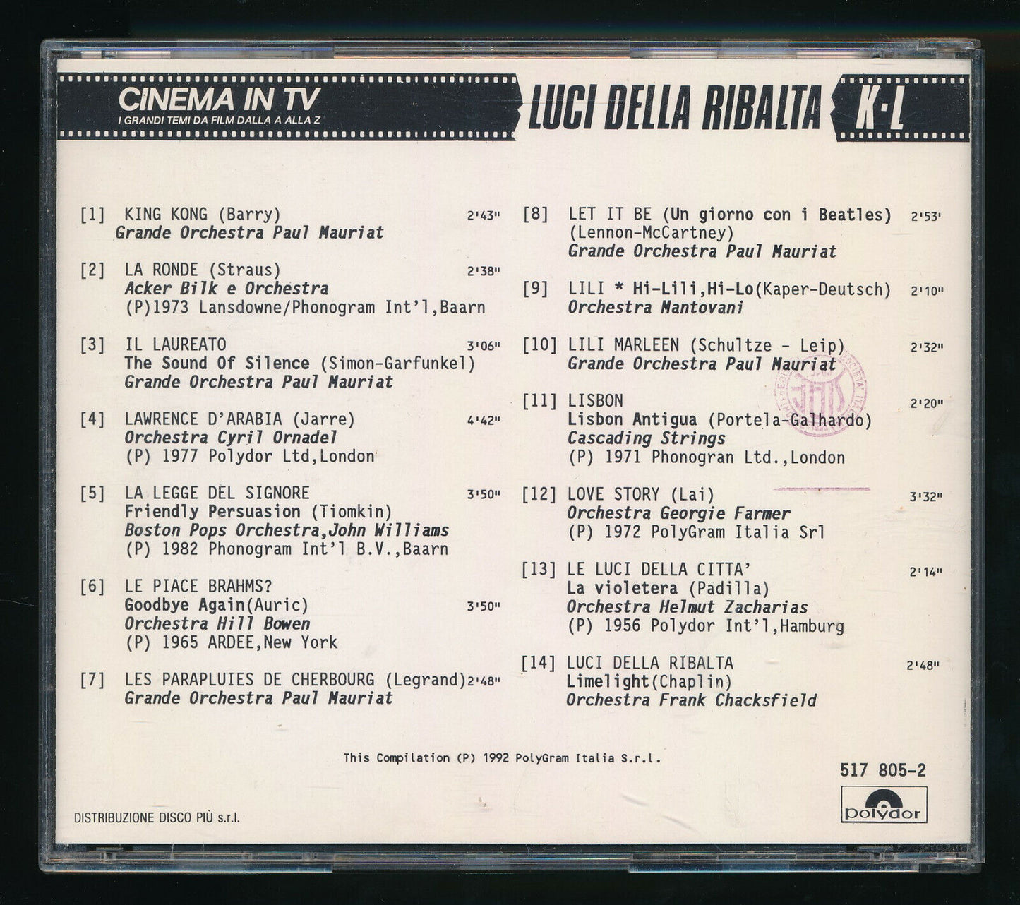 EBOND Cinema In Tv Vol. 7 Le Luci Della Ribalta CD CD029826