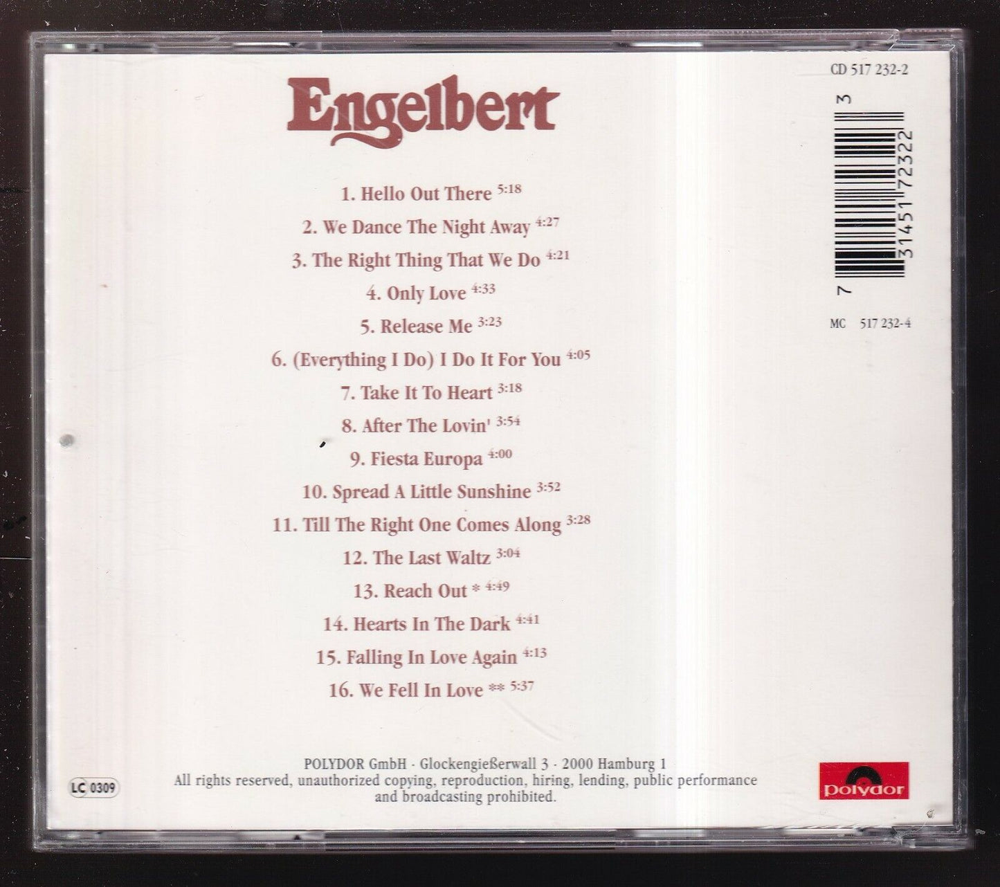 EBOND Engelbert - Hello Out There CD CD029238