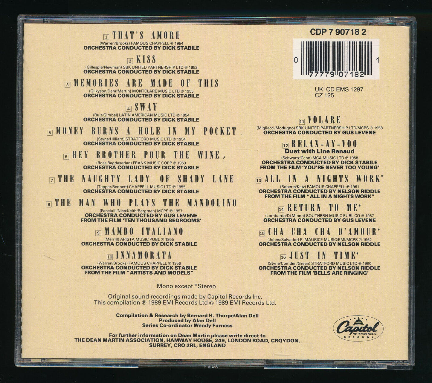 EBOND Dean Martin - The Best Of the Capitol Years CD CD030431