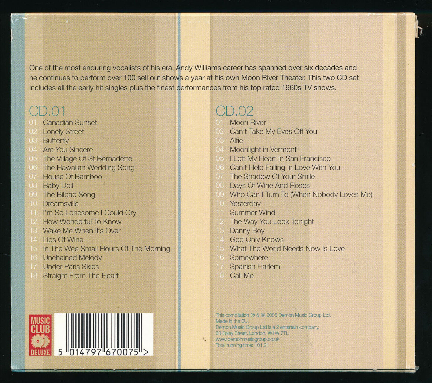 EBOND Andy Williams - Straight From The Heart CD CD029912