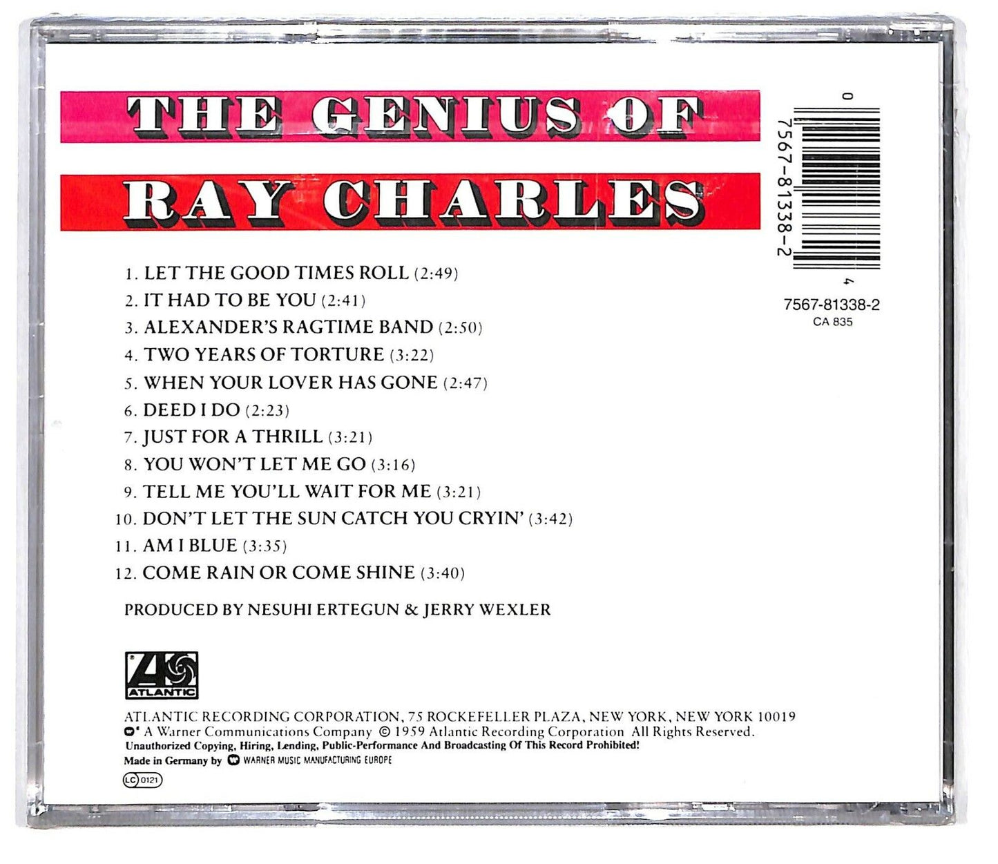 EBOND Ray Charles - The Genius Of Ray Charles CD CD033912