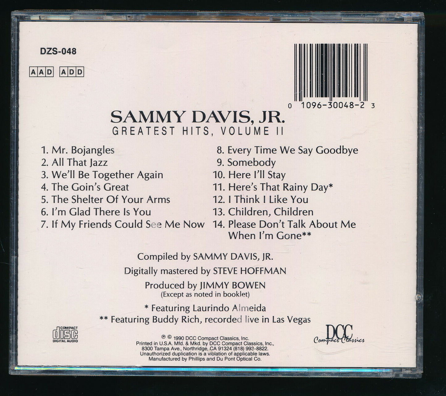 EBOND Sammy Davis Jr. - Greatest Hits, Volume Ii CD CD030660