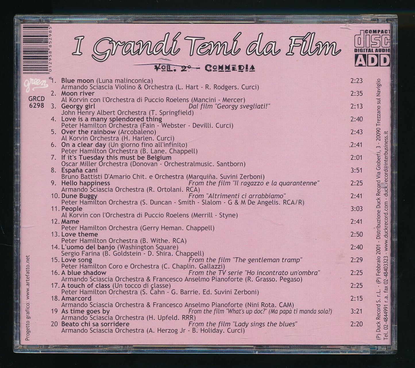 EBOND I Grandi Temi Da Film Vol.2 Commedia CD CD030459