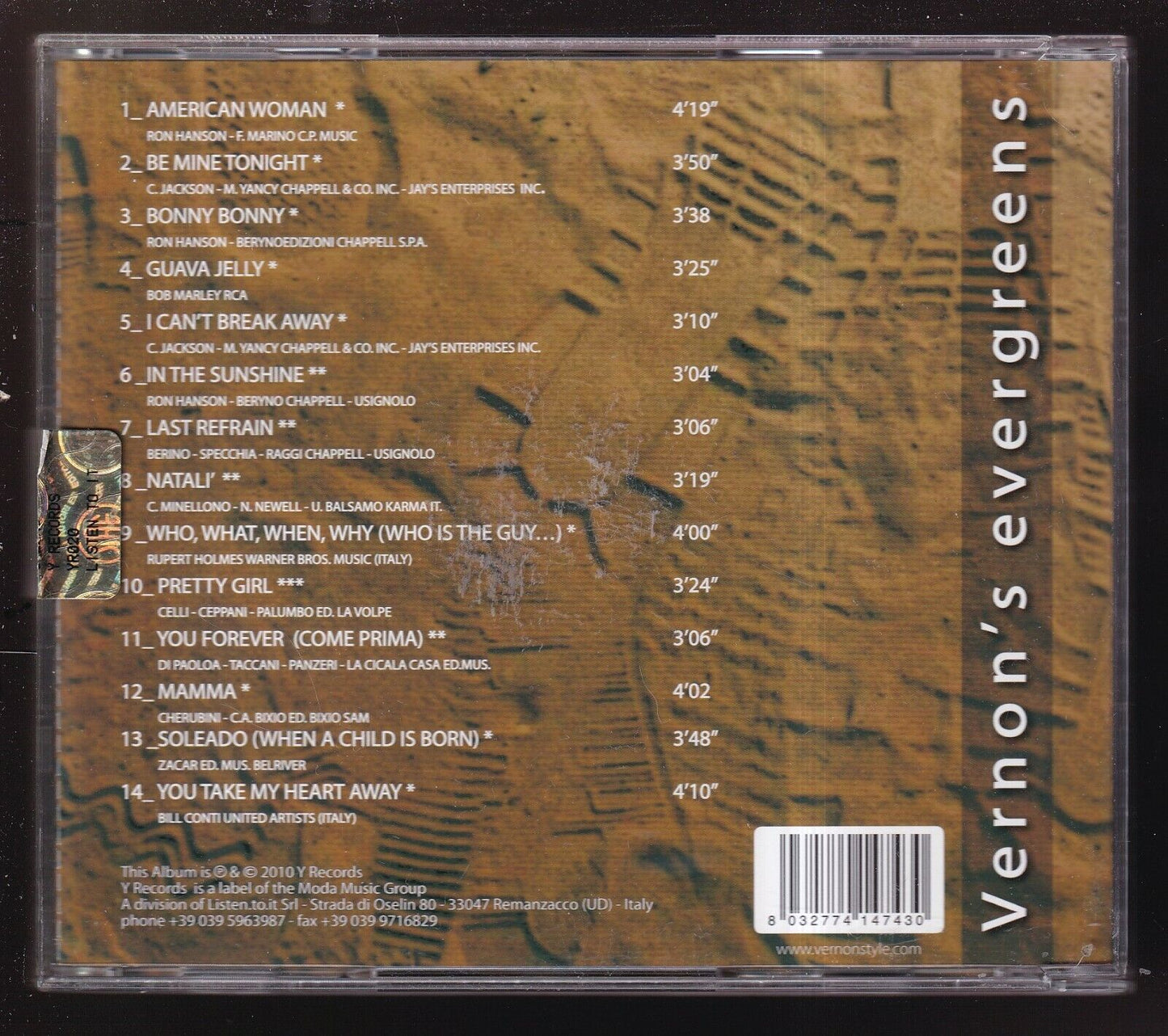 EBOND Vernon - Vernon's Evergreens CD CD029210