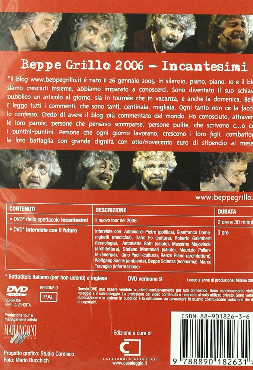 EBOND Beppe Grillo 2006. Incantesimi. Con DVD DL000534