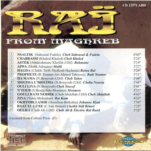 EBOND Various - Rai From Maghreb CD CD002139
