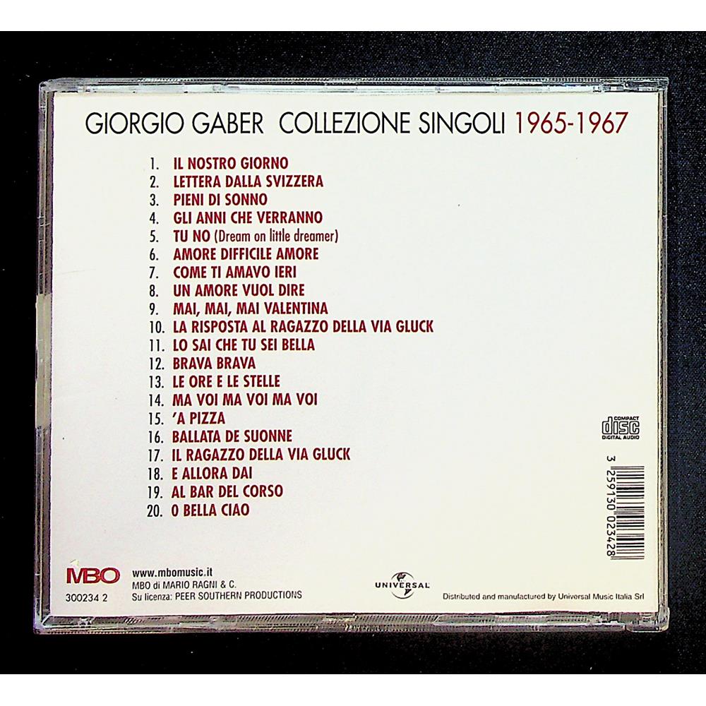 EBOND Giorgio Gaber - Collezione Singoli 1965-1967 CD CD005105