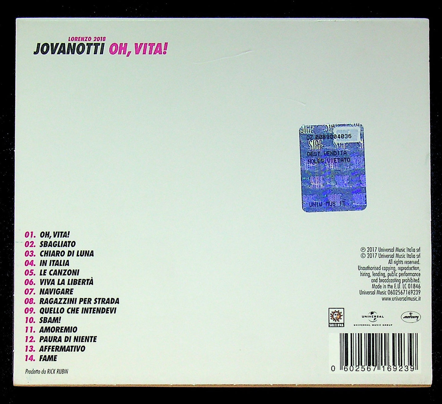 EBOND Jovanotti - Oh, Vita! CD CD006117