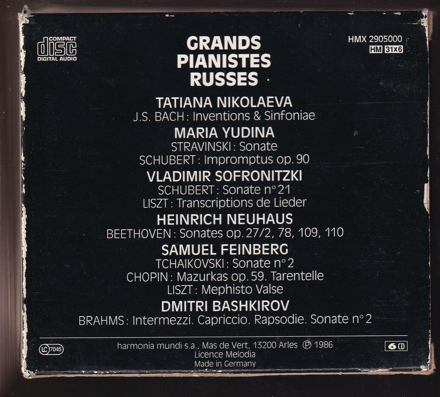 EBOND Grands Pianestes Russes CD CD021010