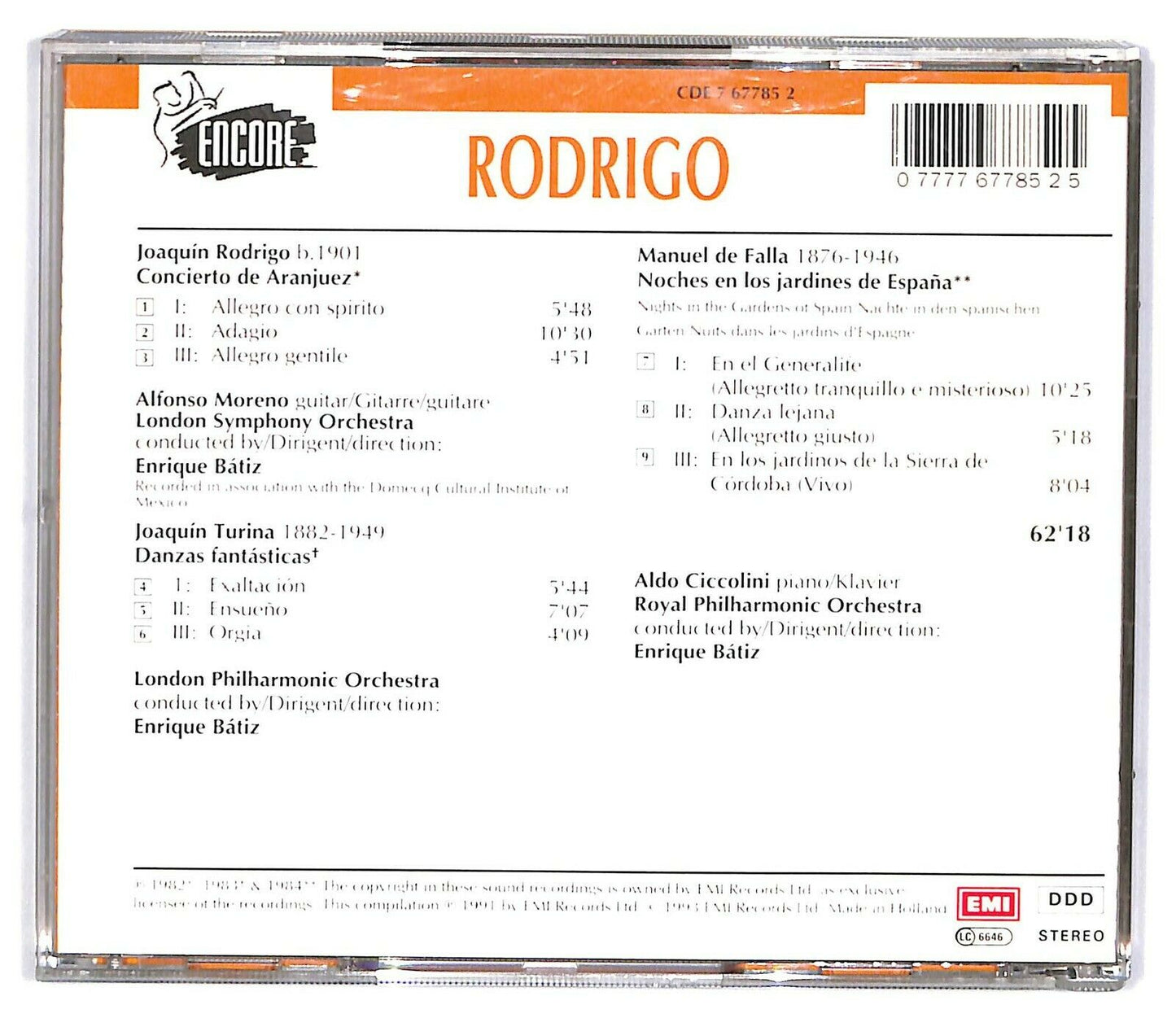 EBOND Rodrigo - Concerto De Aranjuez Batiz CD CD032627