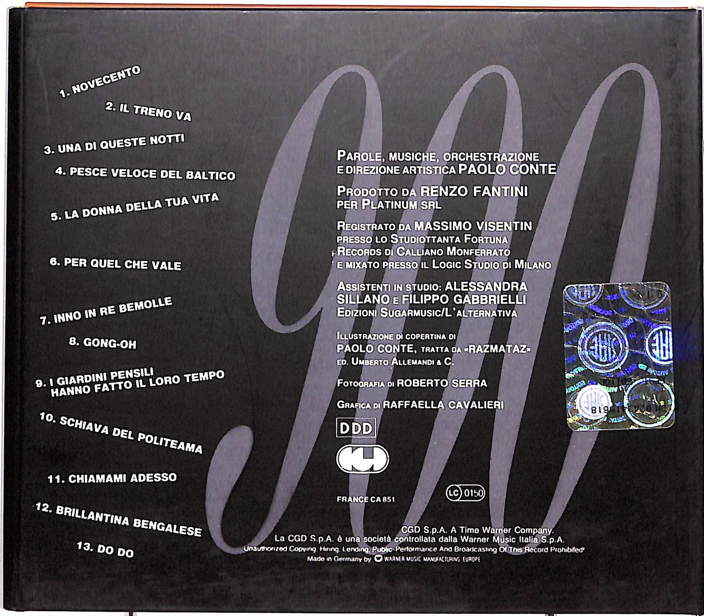 EBOND Paolo Conte - 900 EDITORIALE CD CD034743