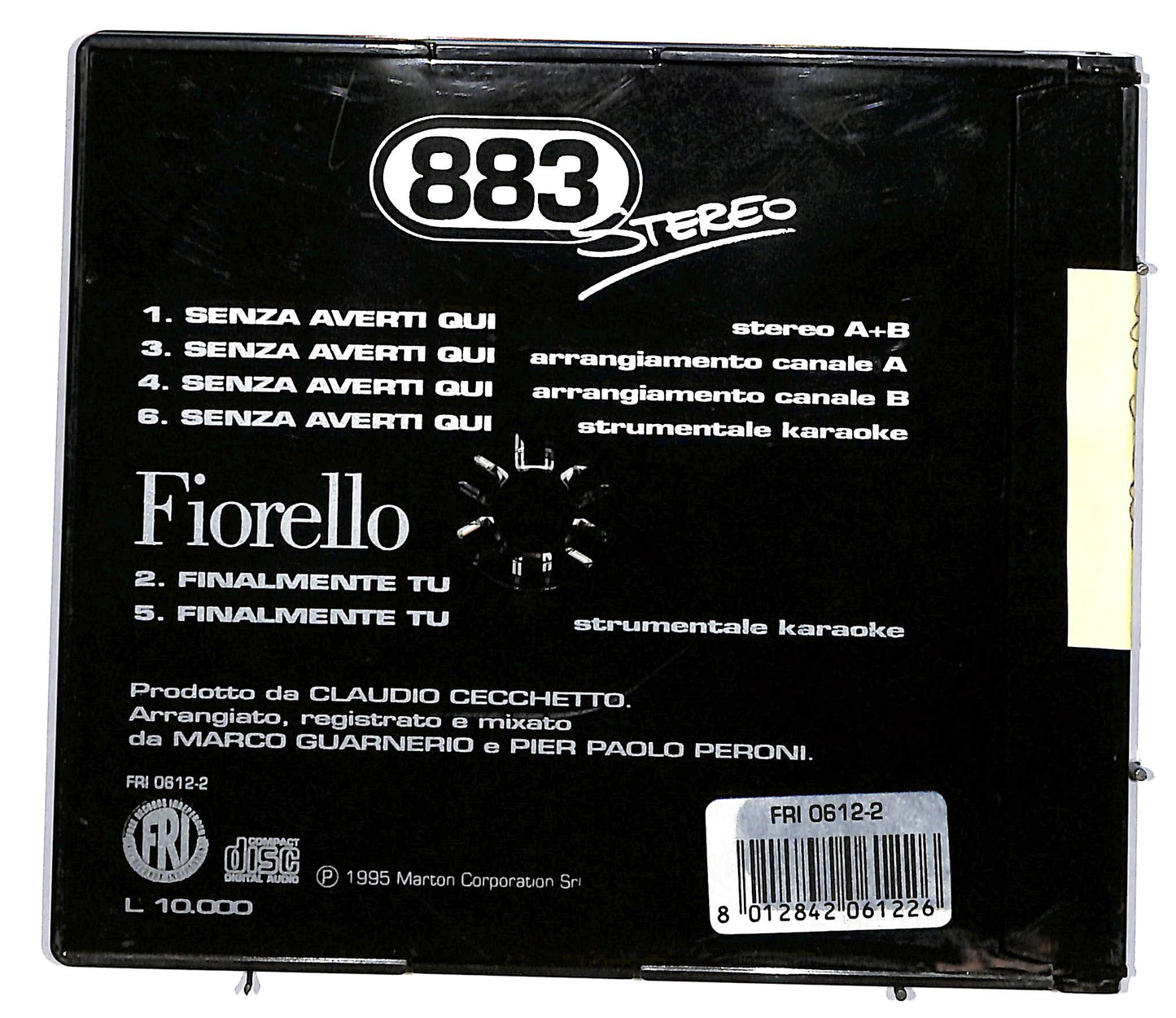 EBOND 883 Stereo - iorello -Senza Averti Qui / Finalmente Tu CD CD036255