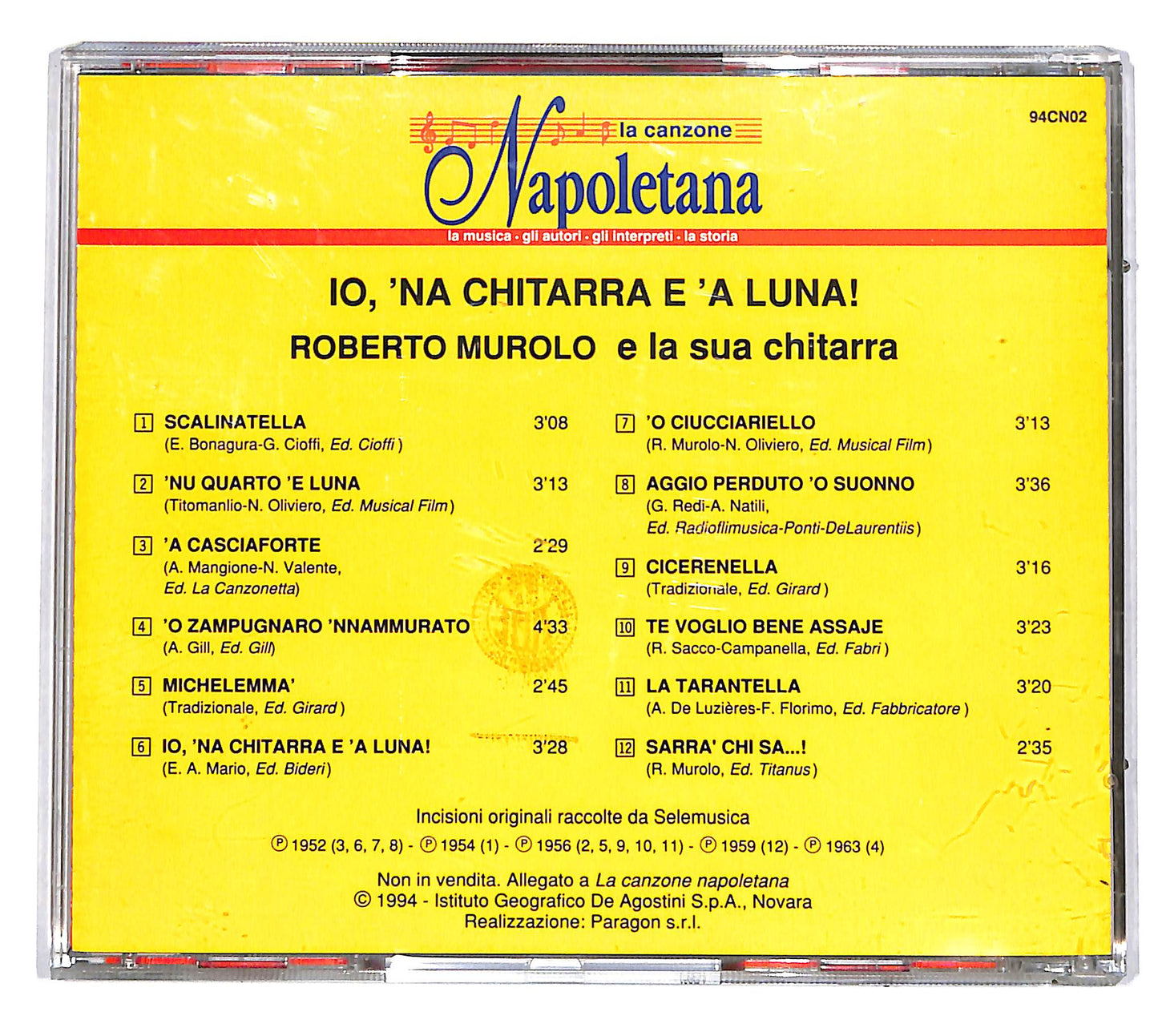 EBOND Roberto Murolo - Io, 'Na Chitarra E 'A Luna! EDITORIALE CD CD036537