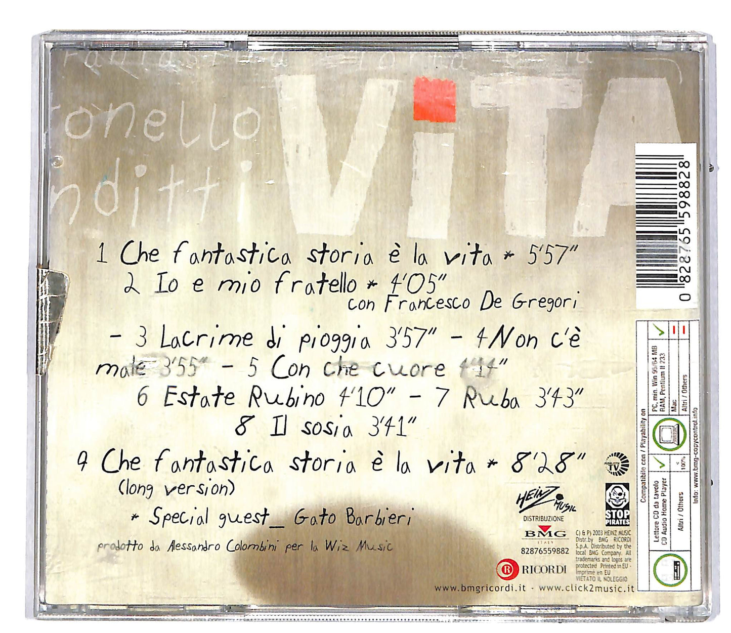 EBOND Antonello Venditti - Che Fantastica Storia E La Vita CD CD036629
