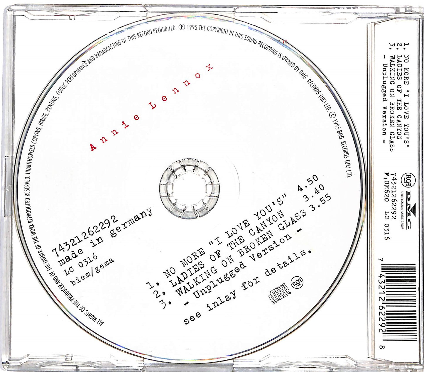 EBOND Annie Lennox - No More ''I Love You'sˮ CD CD036837