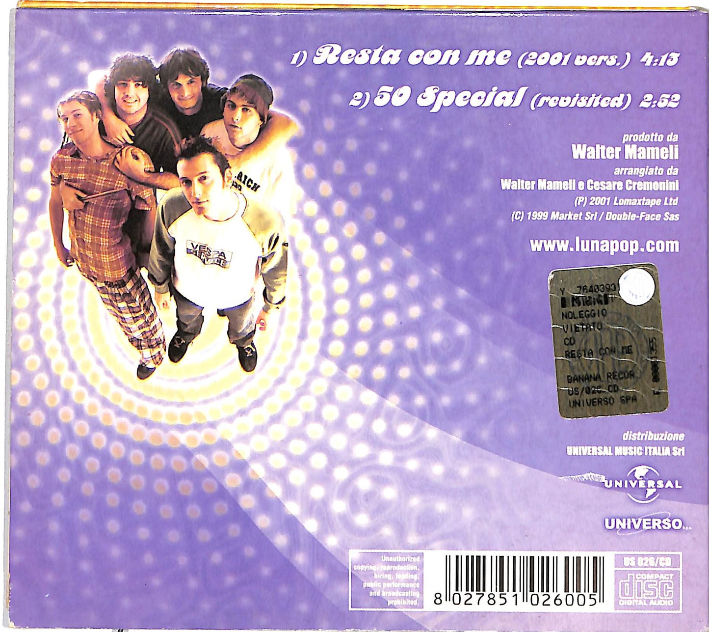 EBOND Lunapop - Resta Con Me Digipak CD CD037116