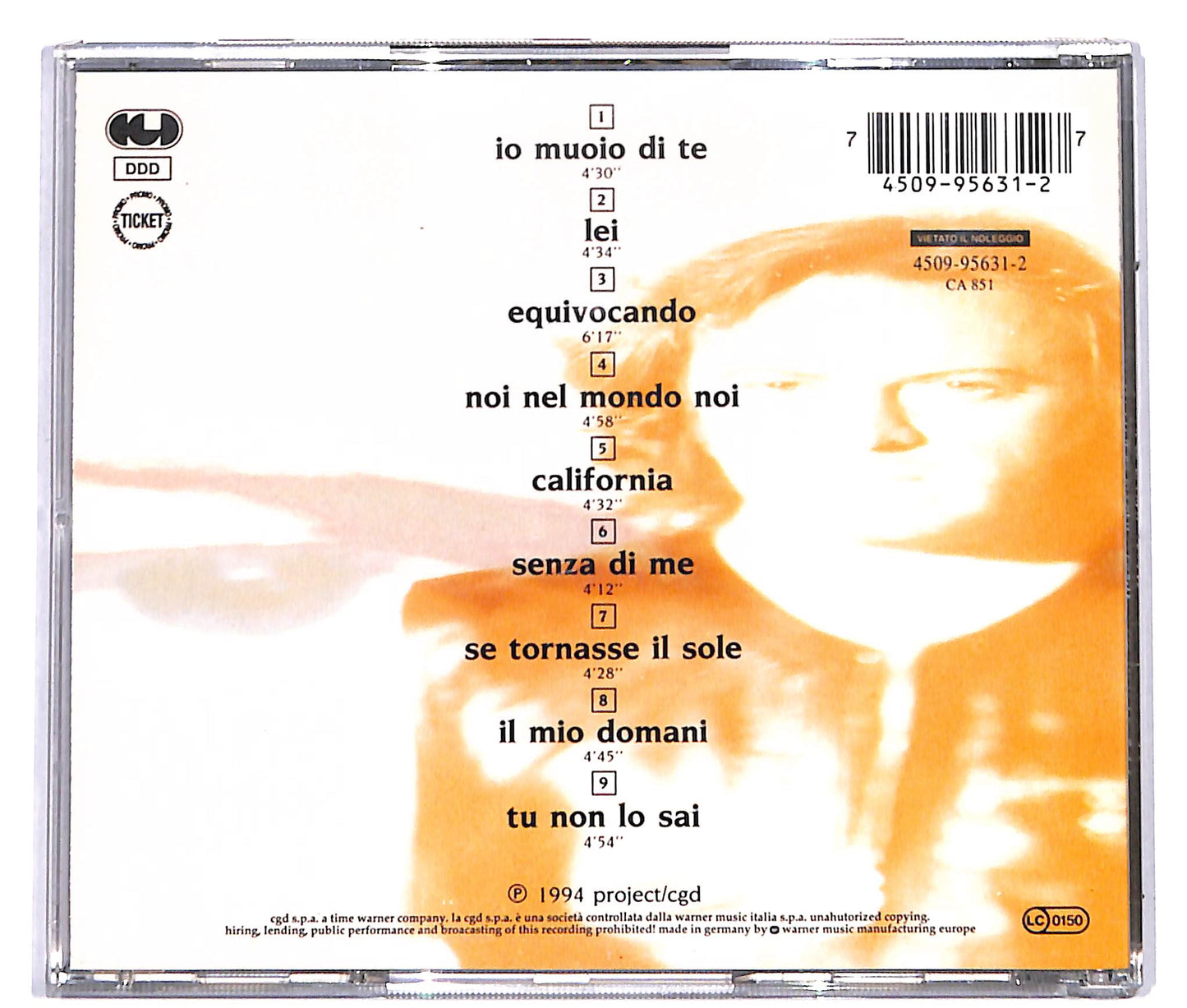 EBOND equivocando - umberto tozzi CD CD037308