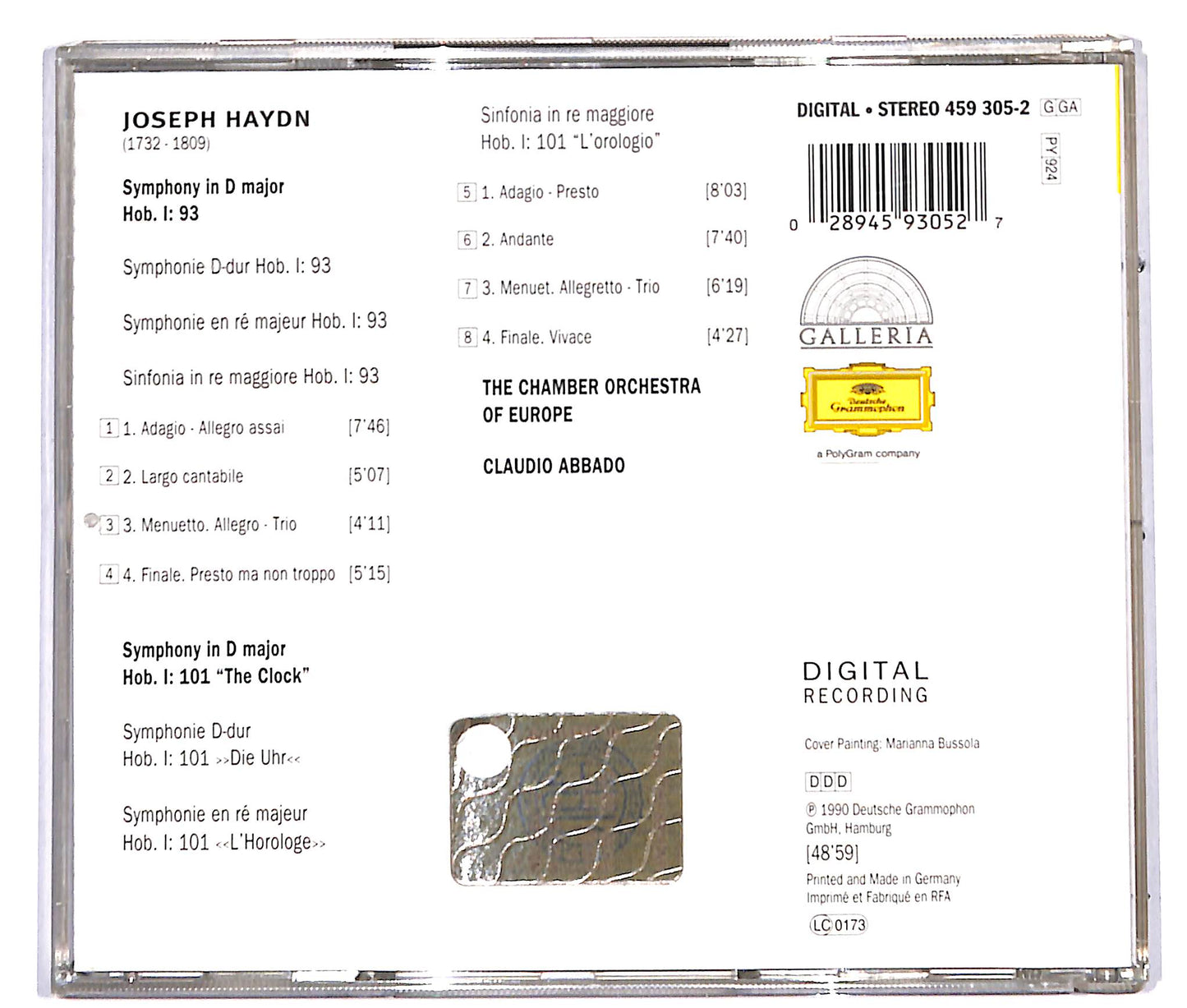 EBOND Symphonies Nos. 93 & 101 'The Clock' CD CD037319