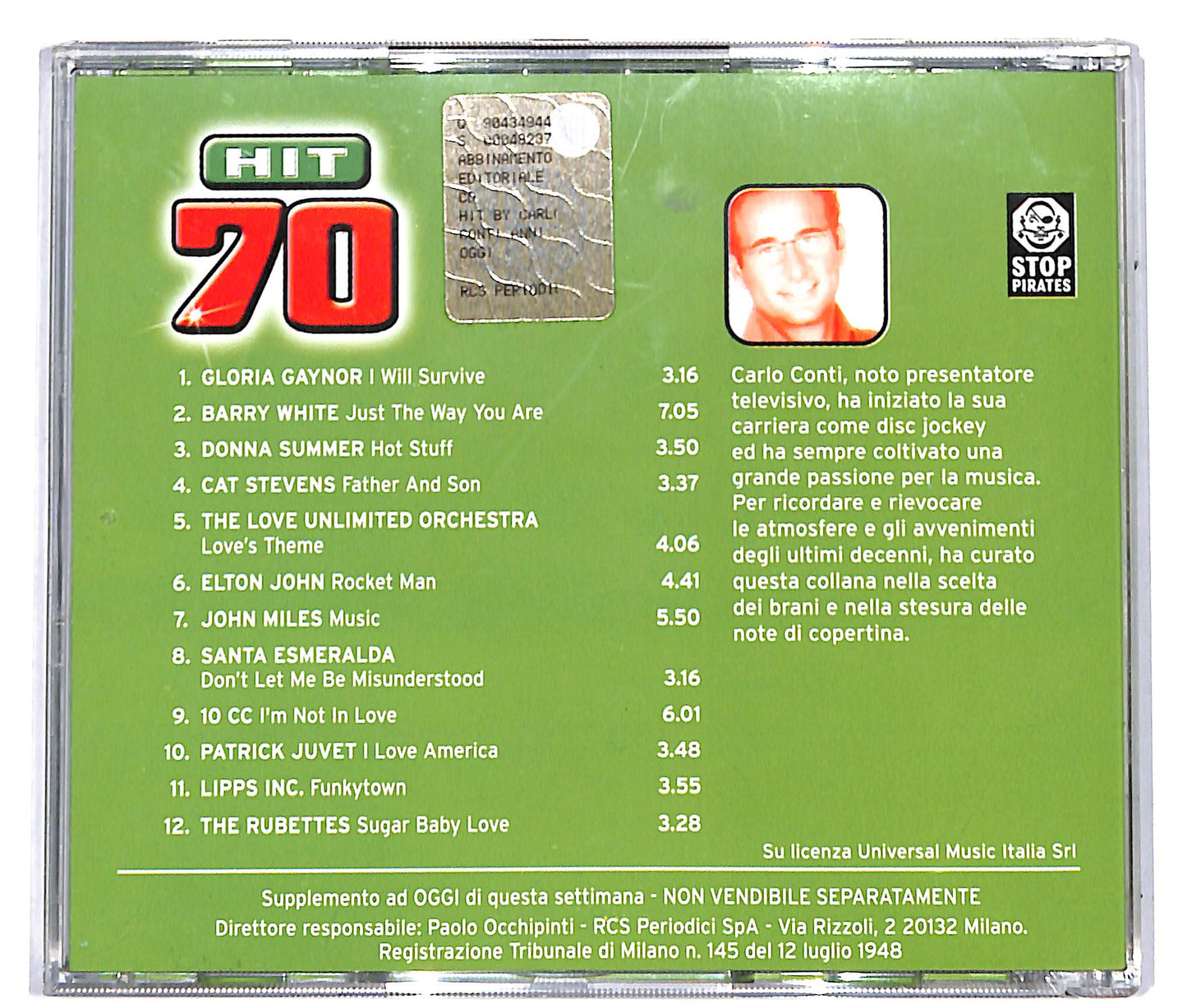 EBOND Carlo Conti Presenta Hit 70 - EDITORIALE CD CD037329