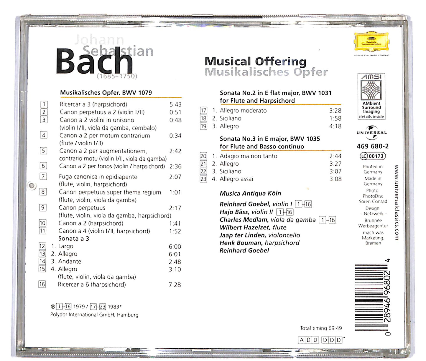 EBOND Musical Offering • Musikalisches Opfer CD CD037331
