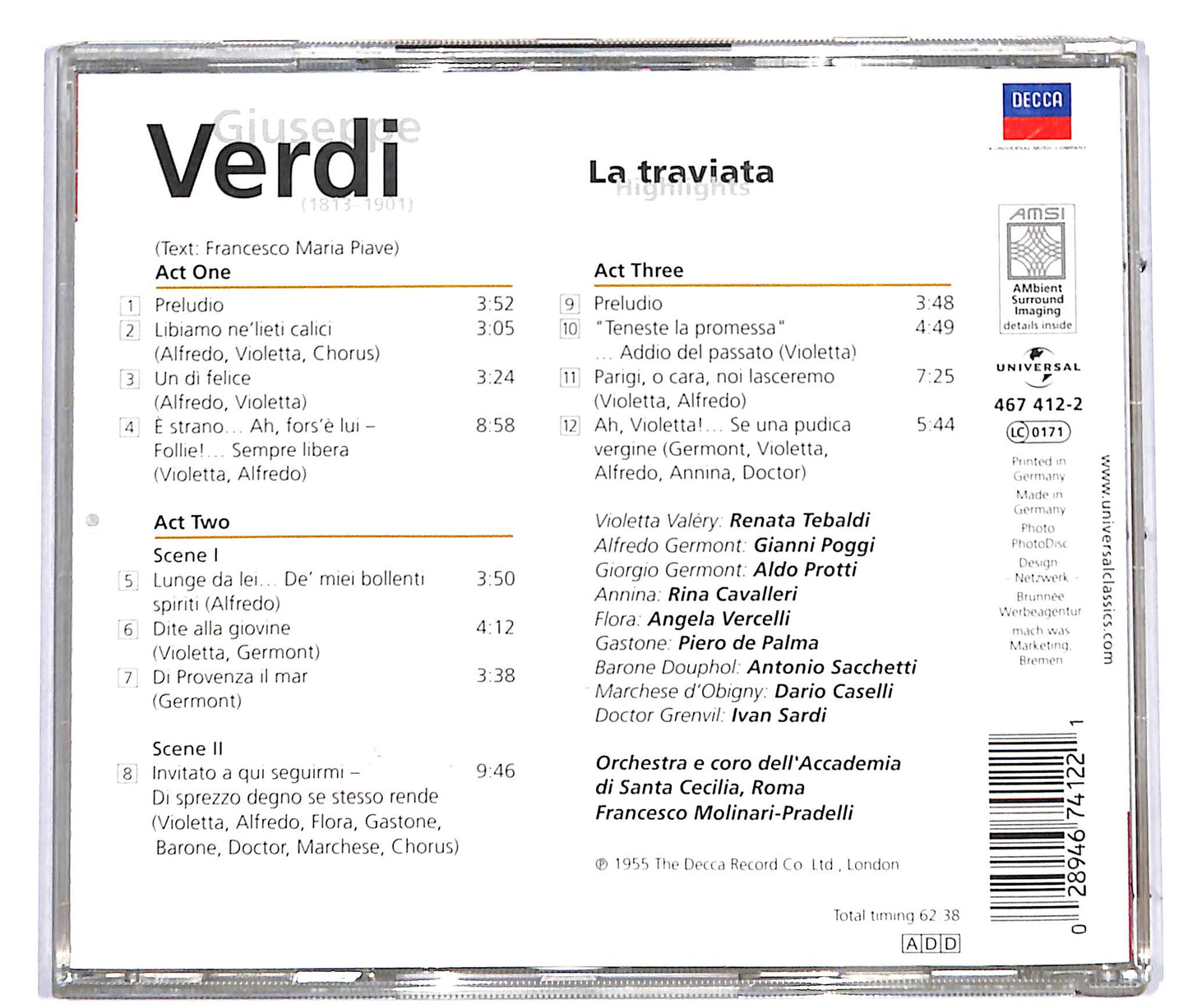 EBOND La Traviata (Highlights) CD CD037347