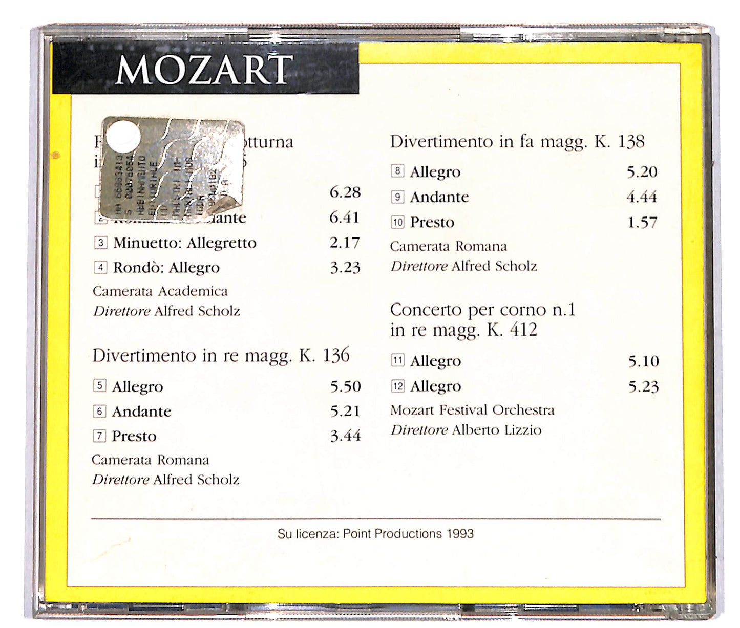 EBOND i grandi maestri della musica classica - mozart - EDITORIALE CD CD037361