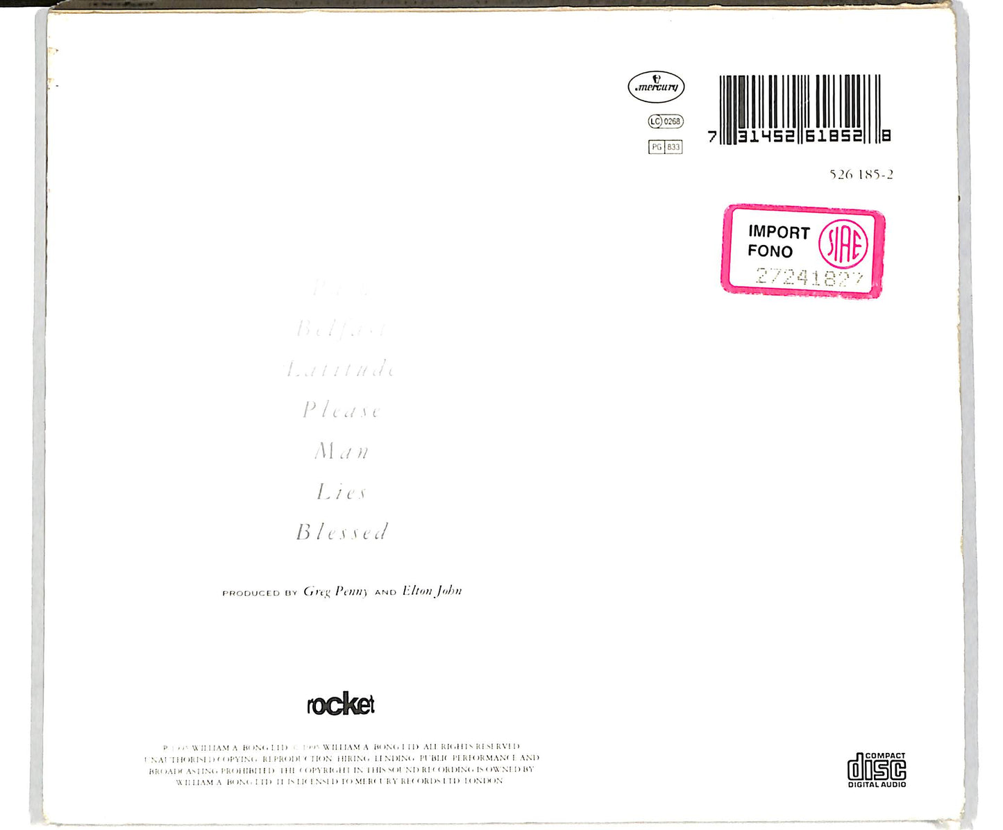 EBOND Elton John - Made In England CD CD037413