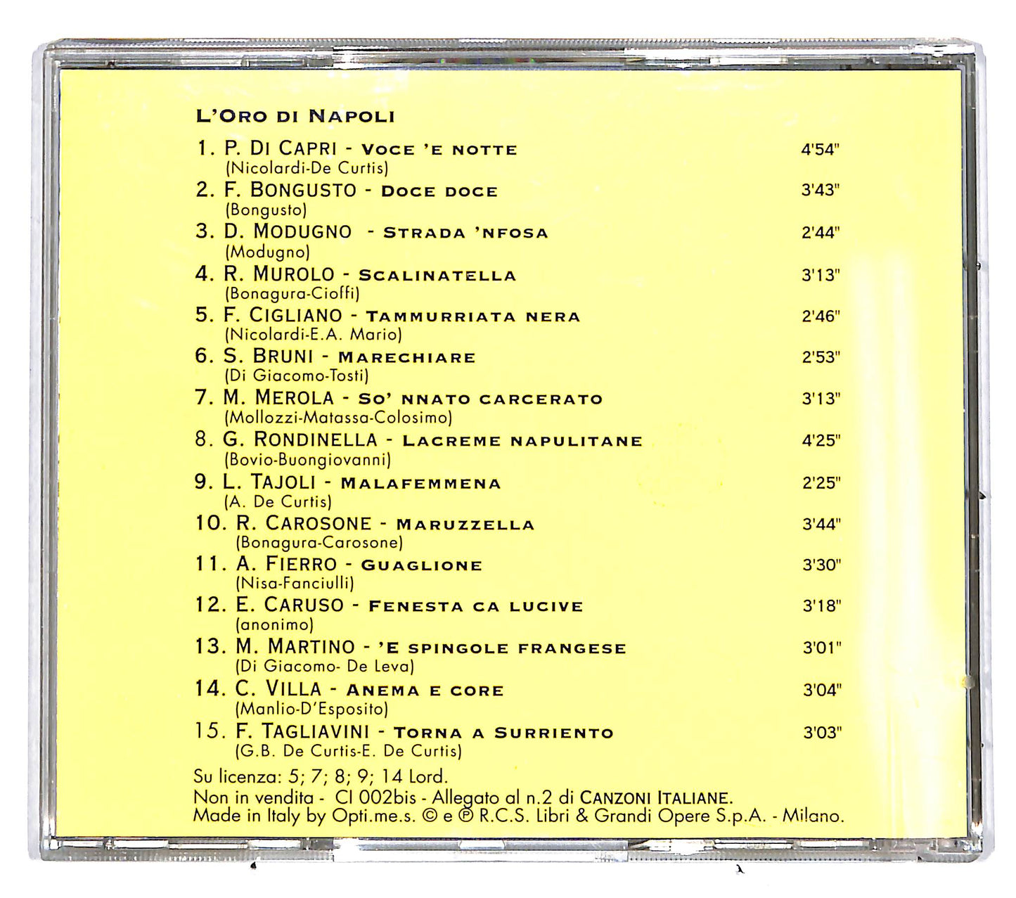 EBOND Various - L'Oro Di Napoli EDITORIALE CD CD037520