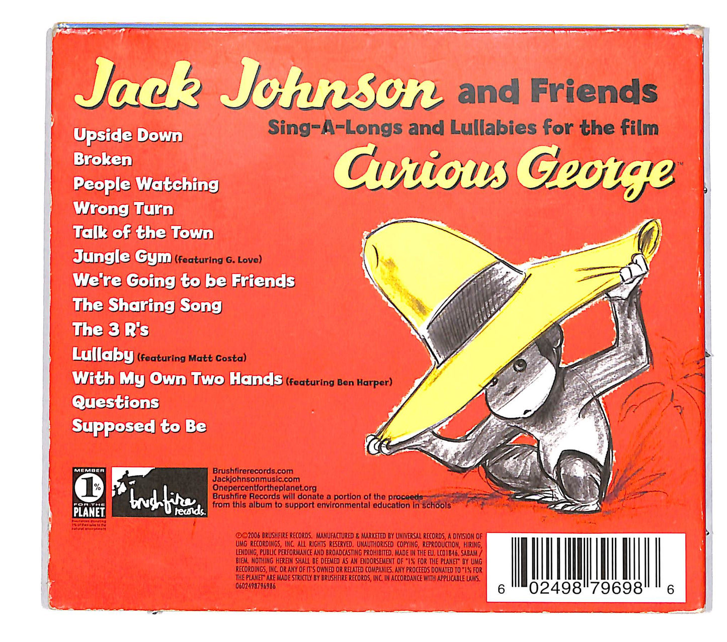 EBOND Jack Johnson And Friends - Curious George CD CD037658