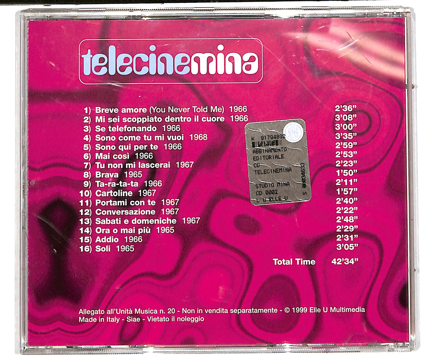 EBOND Studio Mina 2 - Telecinemina CD CD037722