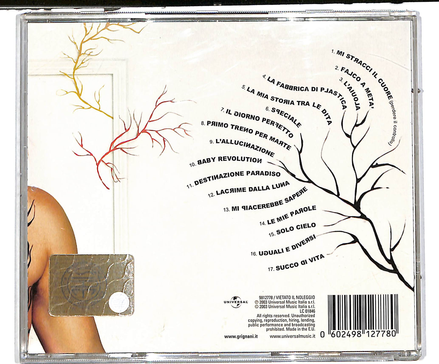 EBOND Gianluca Grignani - Succo Di Vita CD CD038101