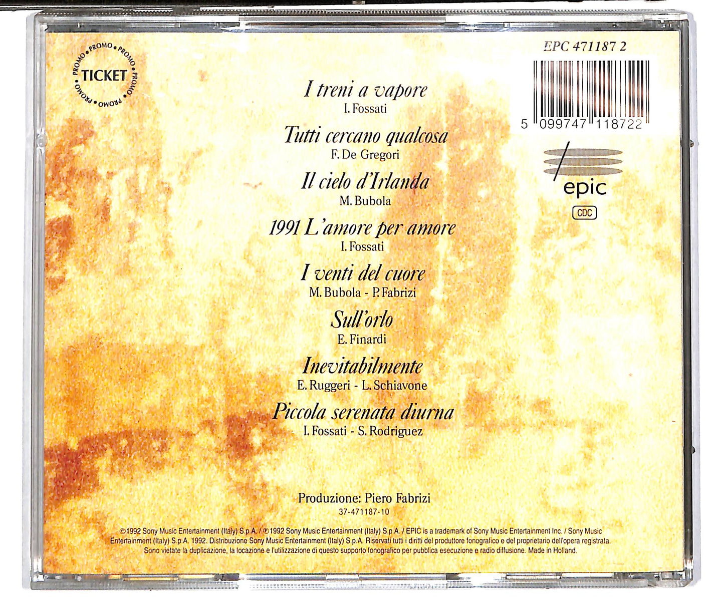 EBOND Fiorella Mannoia - I Treni A Vapore CD CD038126