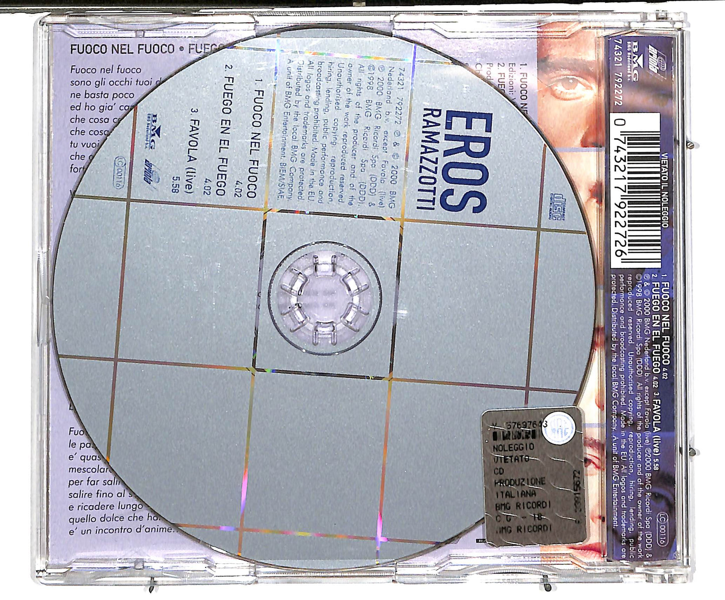 EBOND Eros Ramazzotti - Fuoco Nel Fuoco CD CD038161