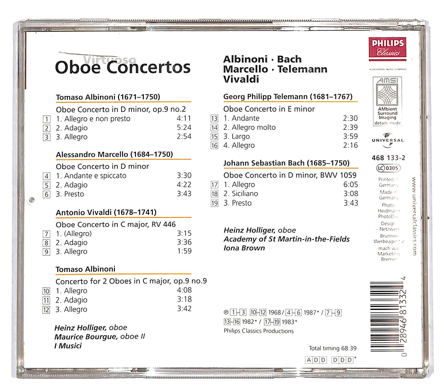 EBOND Virtuoso Oboe Concertos CD CD038241