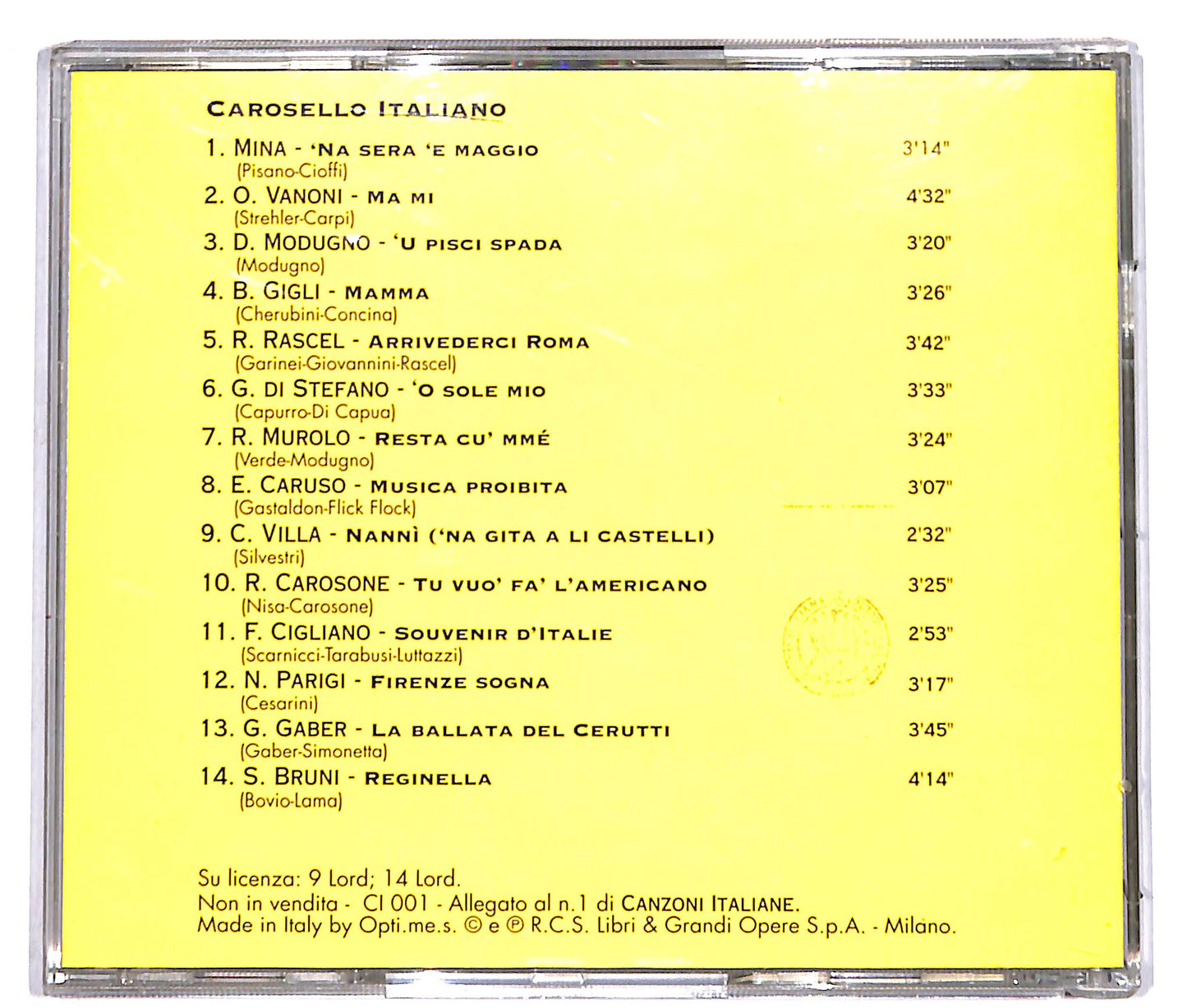 EBOND Carosello Italiano - EDITORIALE CD CD038339
