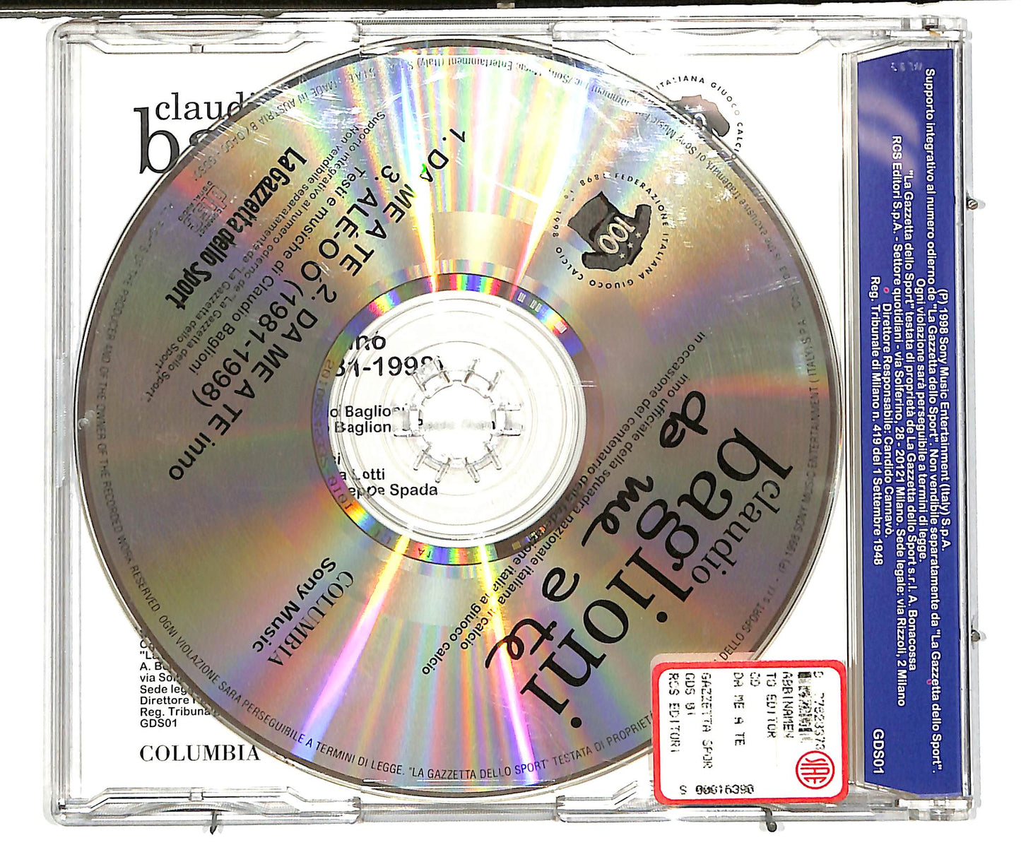 EBOND Claudio Baglioni - Da Me A Te EDITORIALE CD CD038408