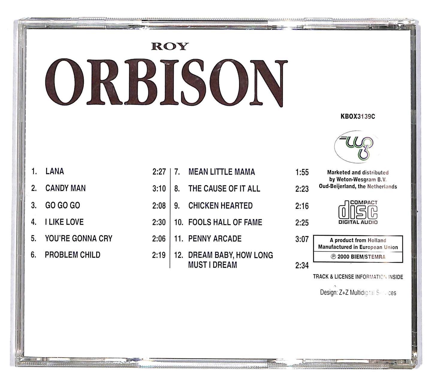 EBOND Roy Orbison - Roy Orbison vol. 3 EDITORIALE CD CD038639