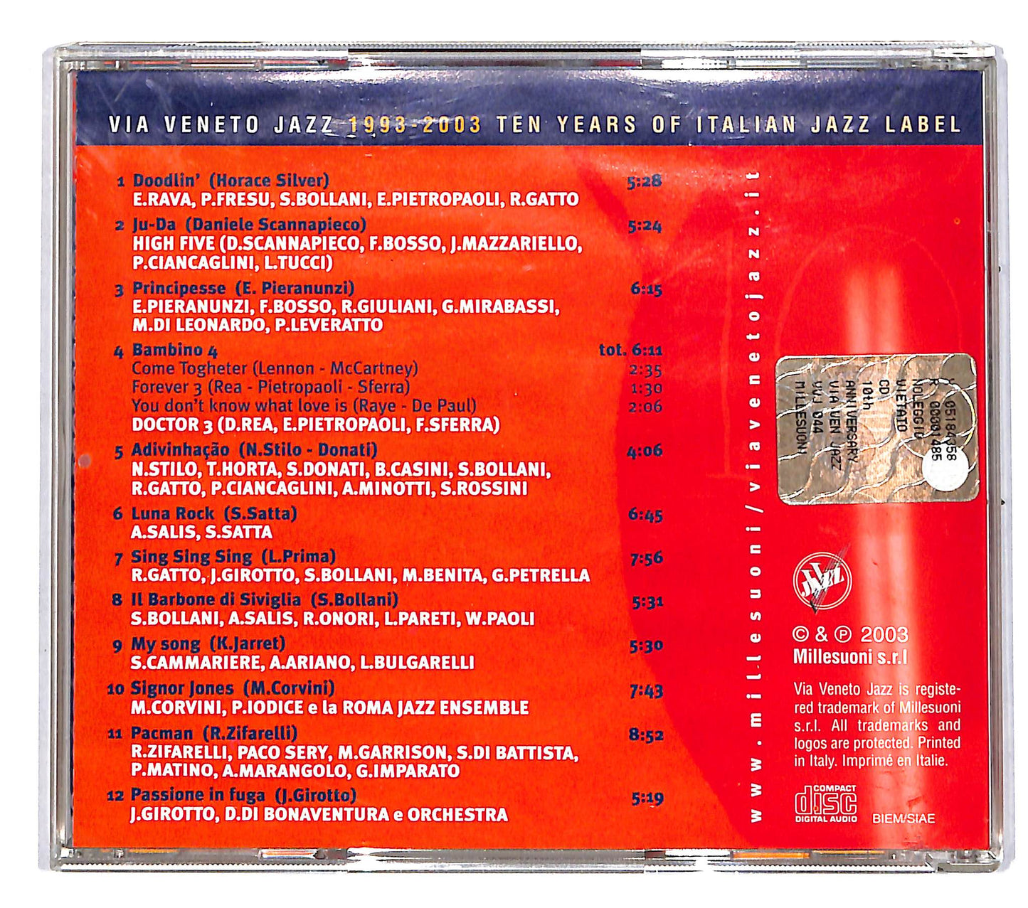 EBOND Various - Via Veneto Jazz 1993-2003 CD CD038652