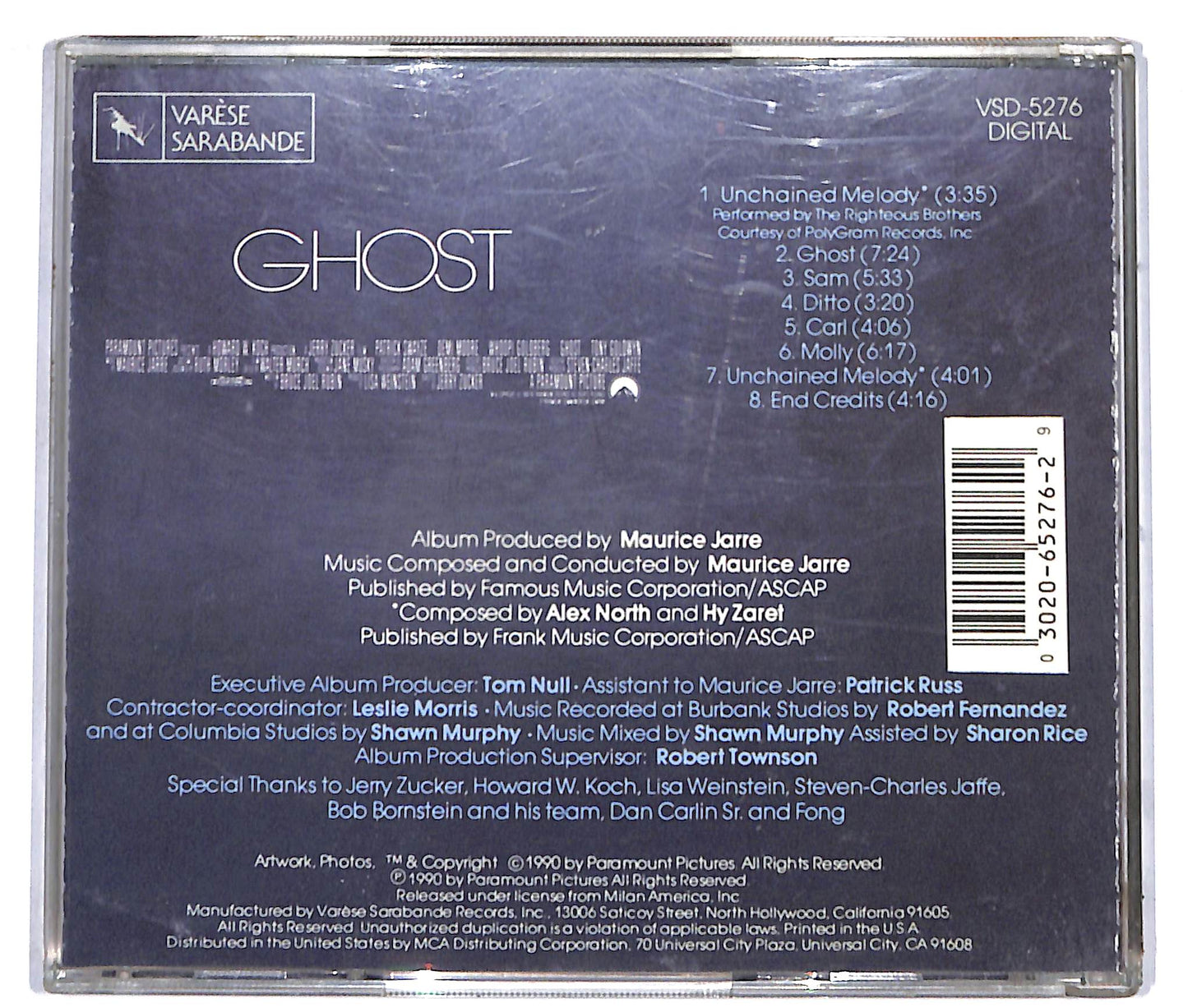 EBOND Maurice Jarre - Ghost (Original Motion Picture Soundtrack) CD CD038709