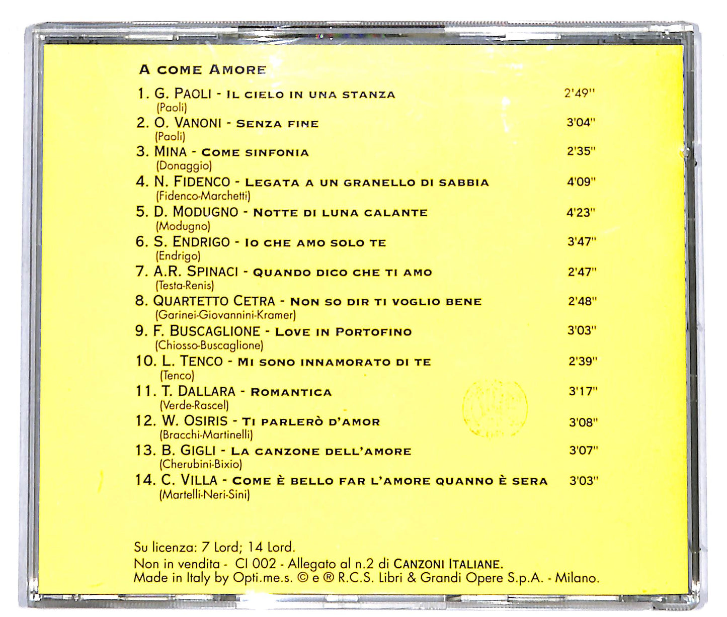 EBOND A Come Amore - EDITORIALE CD CD038722