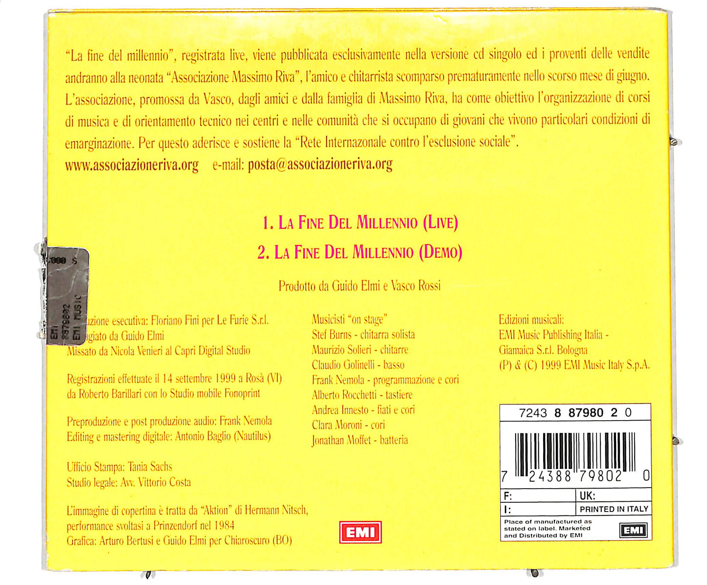 EBOND Vasco Rossi - La Fine Del Millennio CD CD038867
