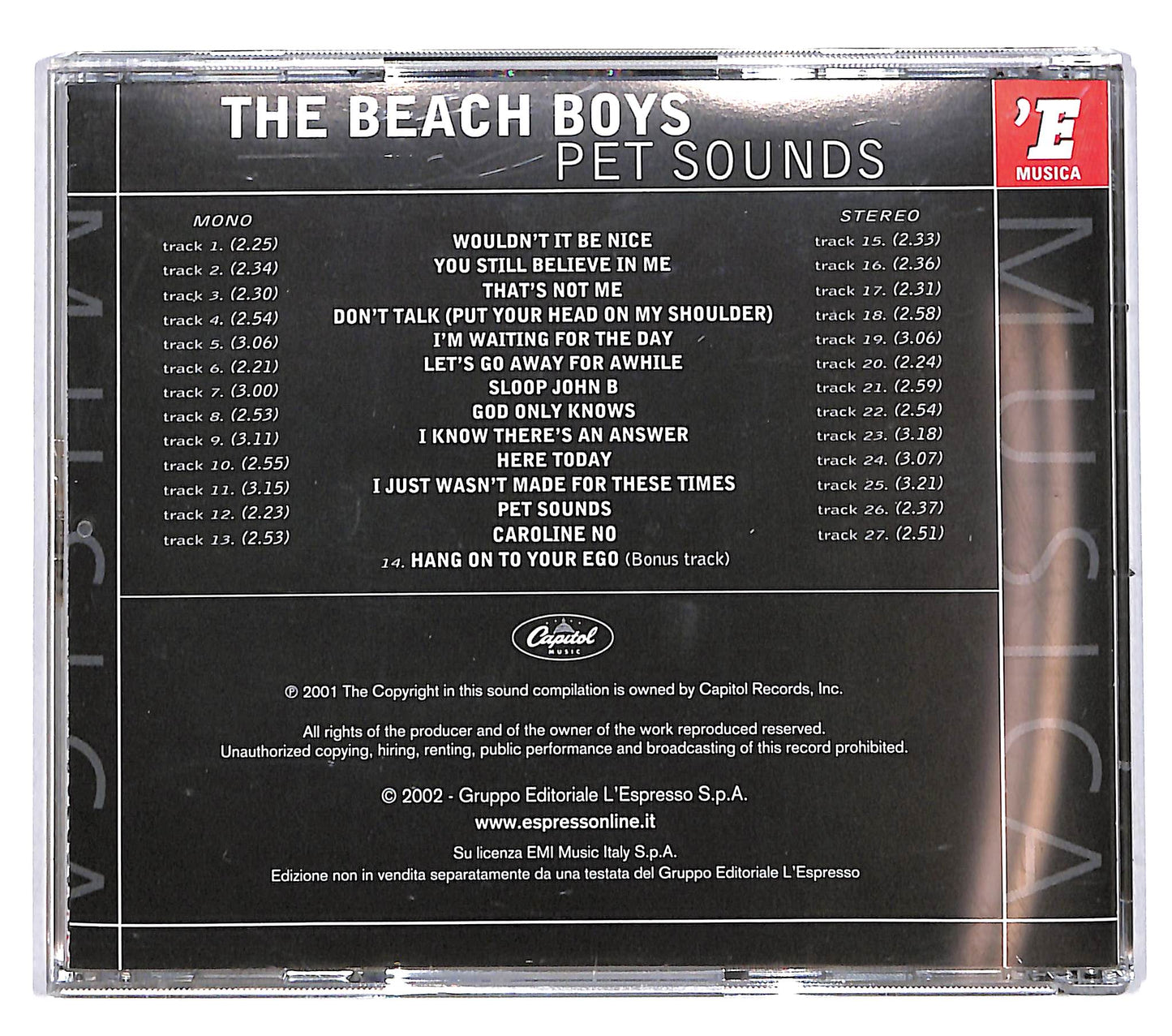 EBOND The Beach Boys - Pet Sounds EDITORIALE CD CD039260