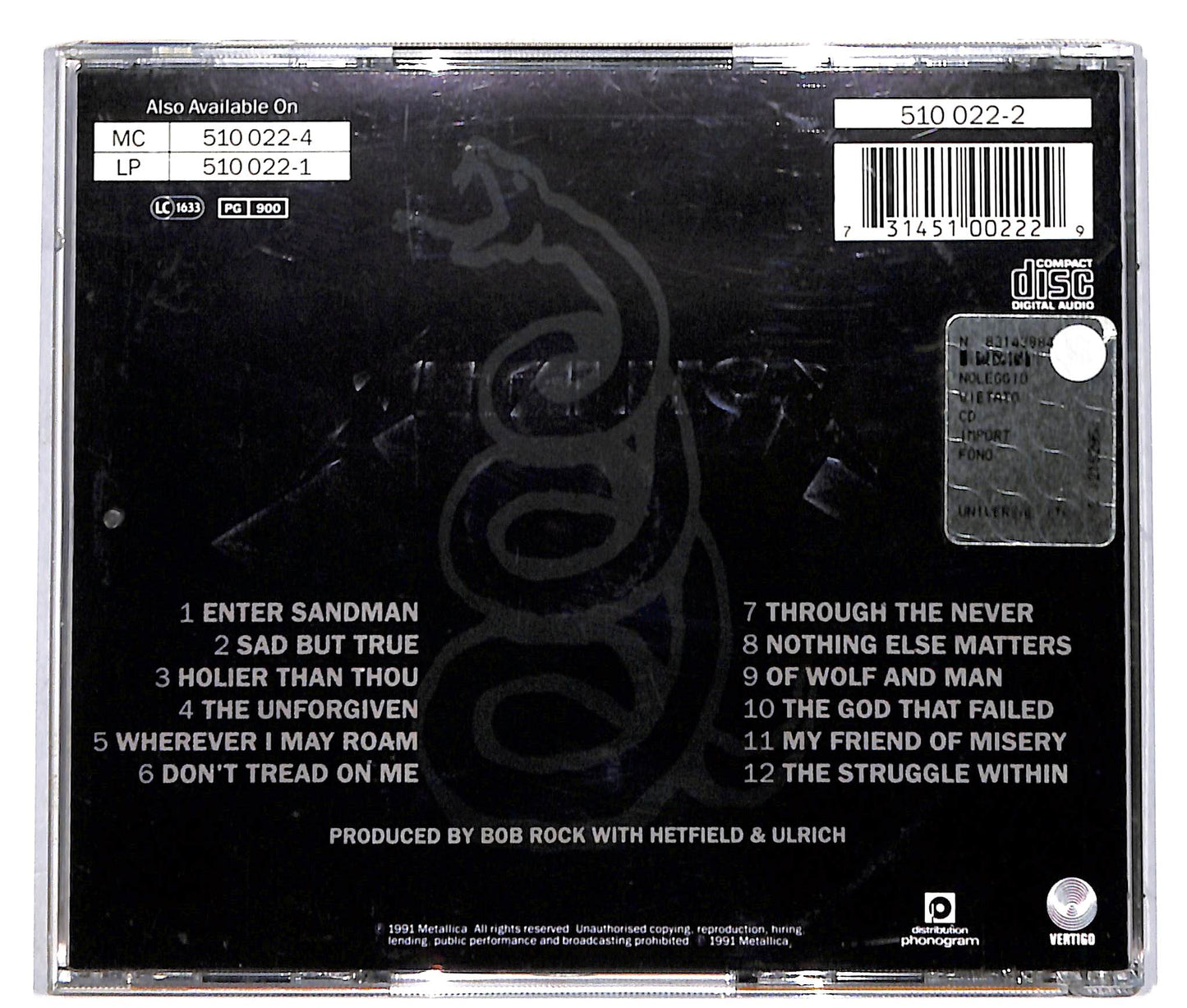 EBOND Metallica - Metallica CD CD039338