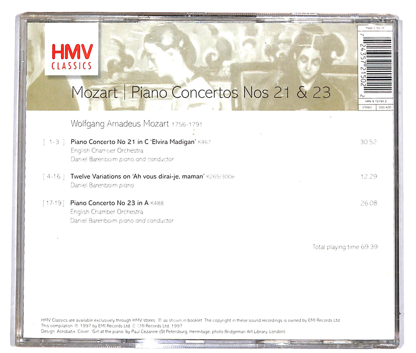 EBOND mozart - piano concertos nos 21 e 23 CD CD039361