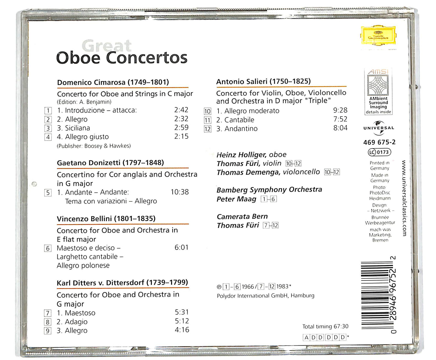 EBOND GREAT OBOE CONCERTOS CD CD039451