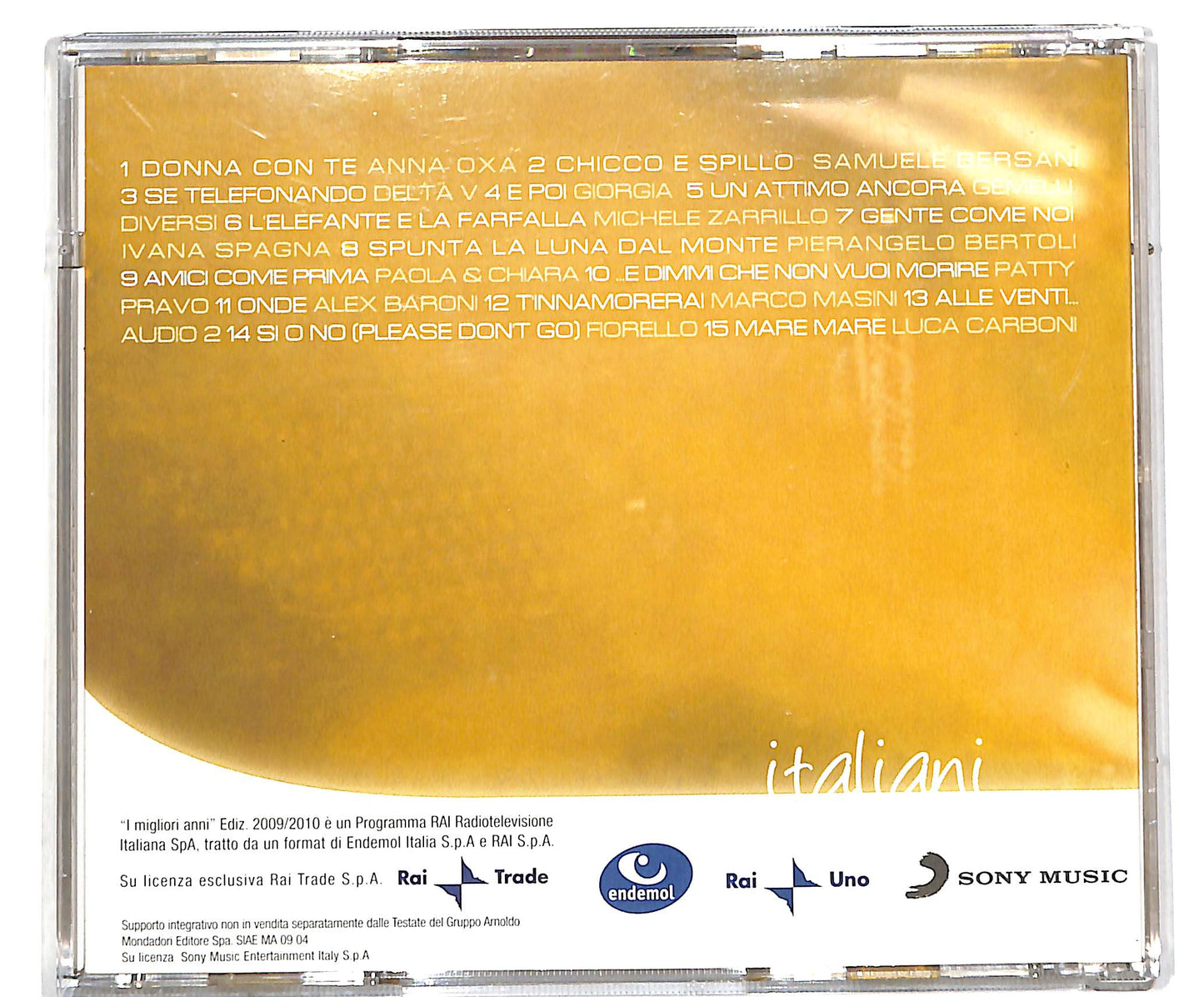 EBOND I Migliori anni 90 Italiani EDITORIALE CD CD039465