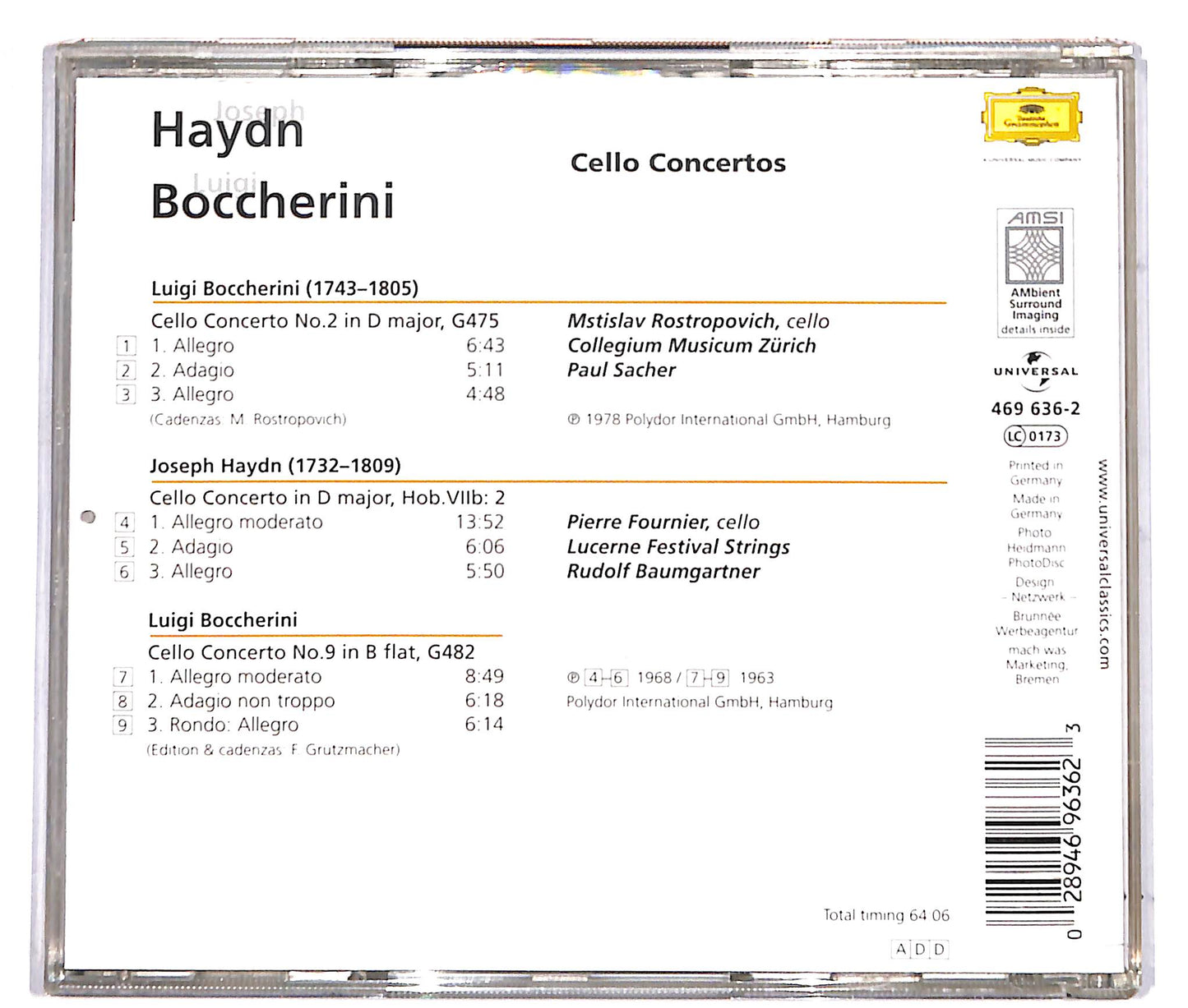 EBOND boccherini - haydn - cello concertos CD CD039652